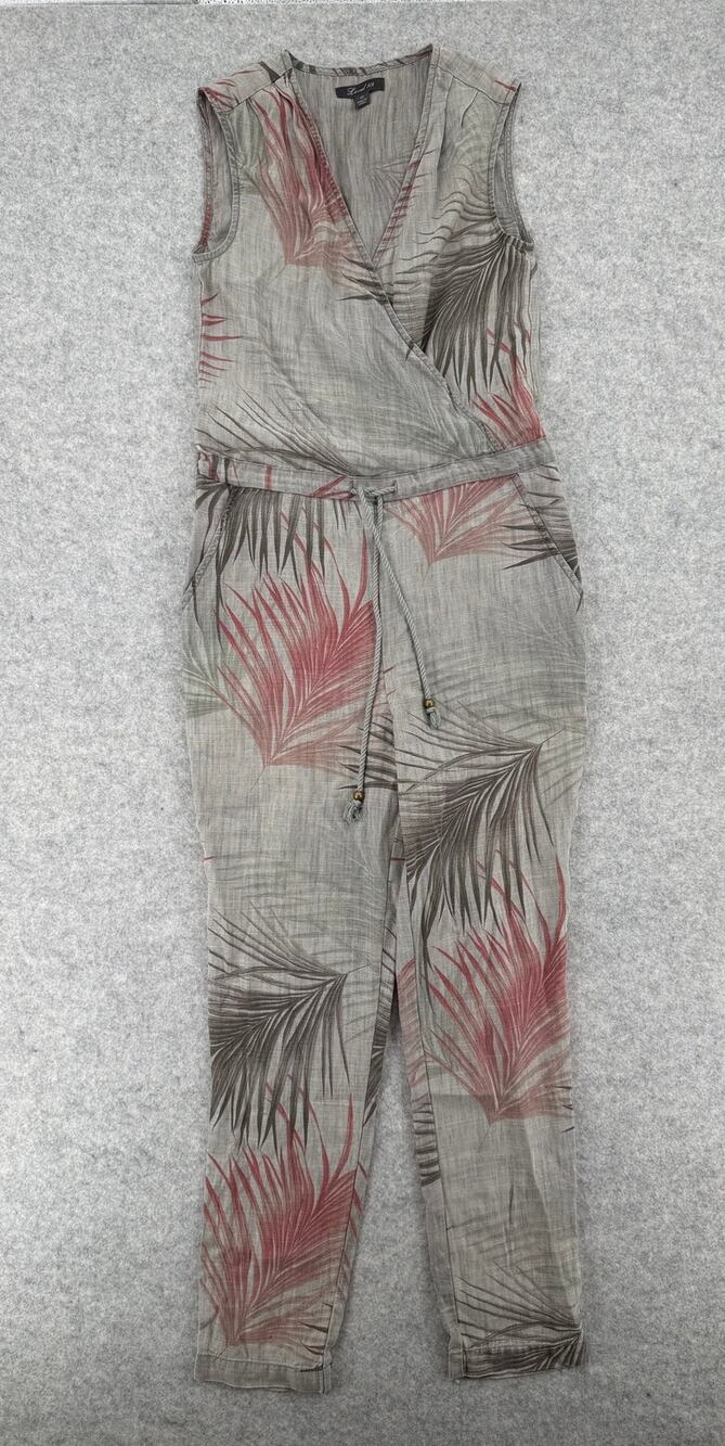 Level 99 Anthropologie Kira Palm Floral Tropical Beach Jumpsuit Size X-SMALL